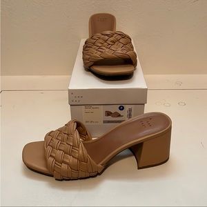 A New Day Dorothy Brown/Tan Heeled Sandals Size 7